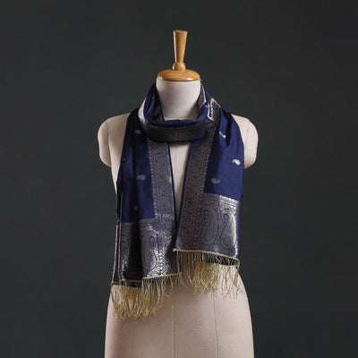 Brocade handloom semi silk banarasi stole 20 - handcrafted