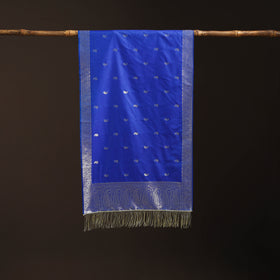 Brocade handloom semi silk banarasi stole 27 - handcrafted