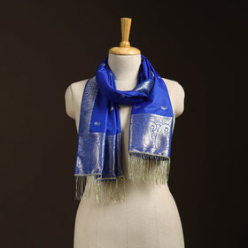 Brocade handloom semi silk banarasi stole 27 - handcrafted