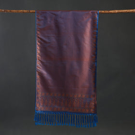 Brocade handloom semi silk banarasi stole 38 - handcrafted
