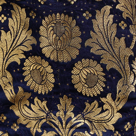 Blue - brocade silk banarasi stitched blouse 07