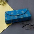 Blue Brocade Silk Fabric Embellished Spectacle Case
