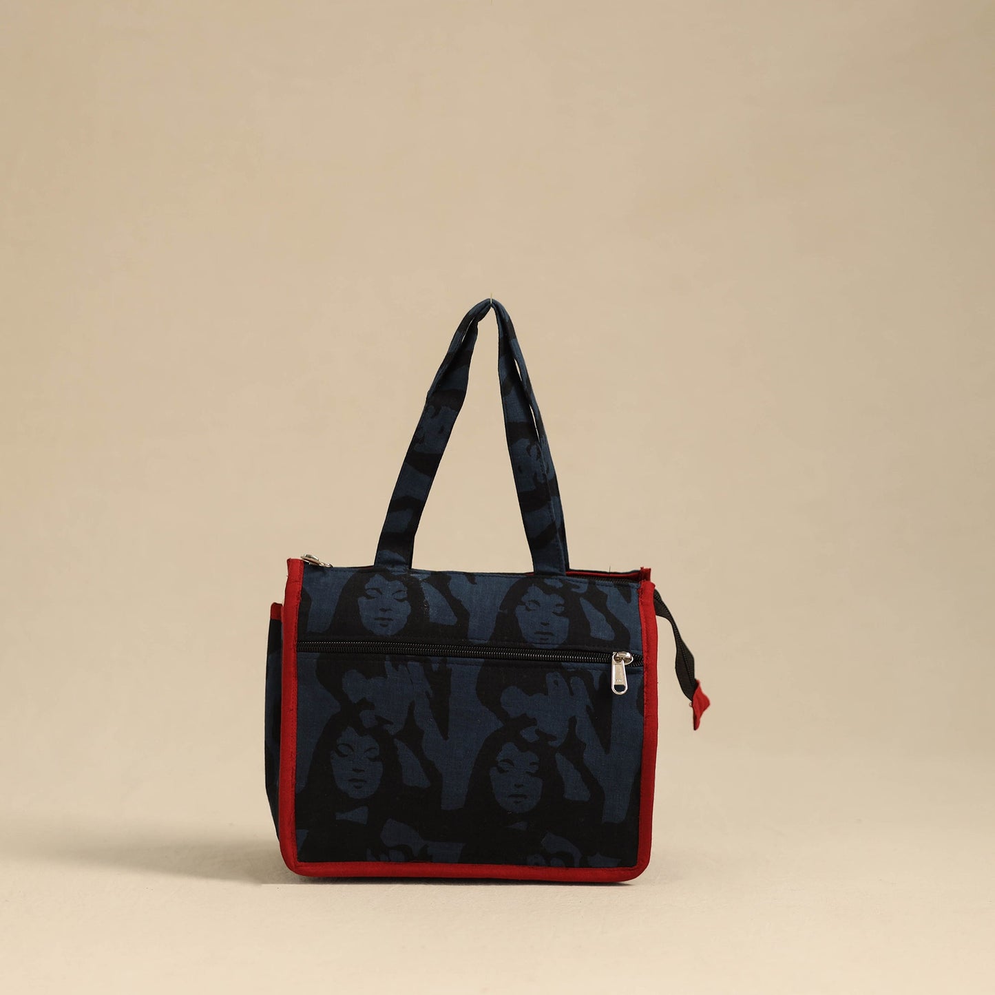 Blue Handcrafted Cotton Small Hand Bag