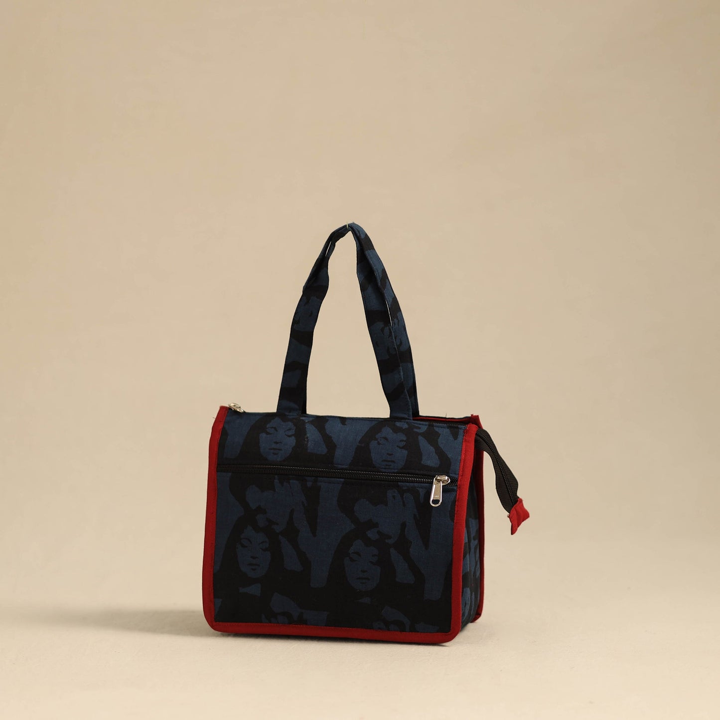 Blue Handcrafted Cotton Small Hand Bag