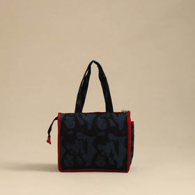 Blue Handcrafted Cotton Small Hand Bag