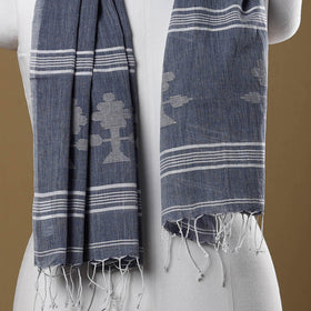  Burdwan Jamdani Buti Handloom Cotton Stole with Tassels Online at iTokri.com