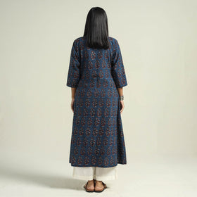 Buy Ajrakh Hand Block Printed Cotton Kurta for Women