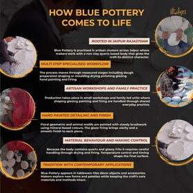 Blue - butterfly original pottery ceramic fridge magnet 39