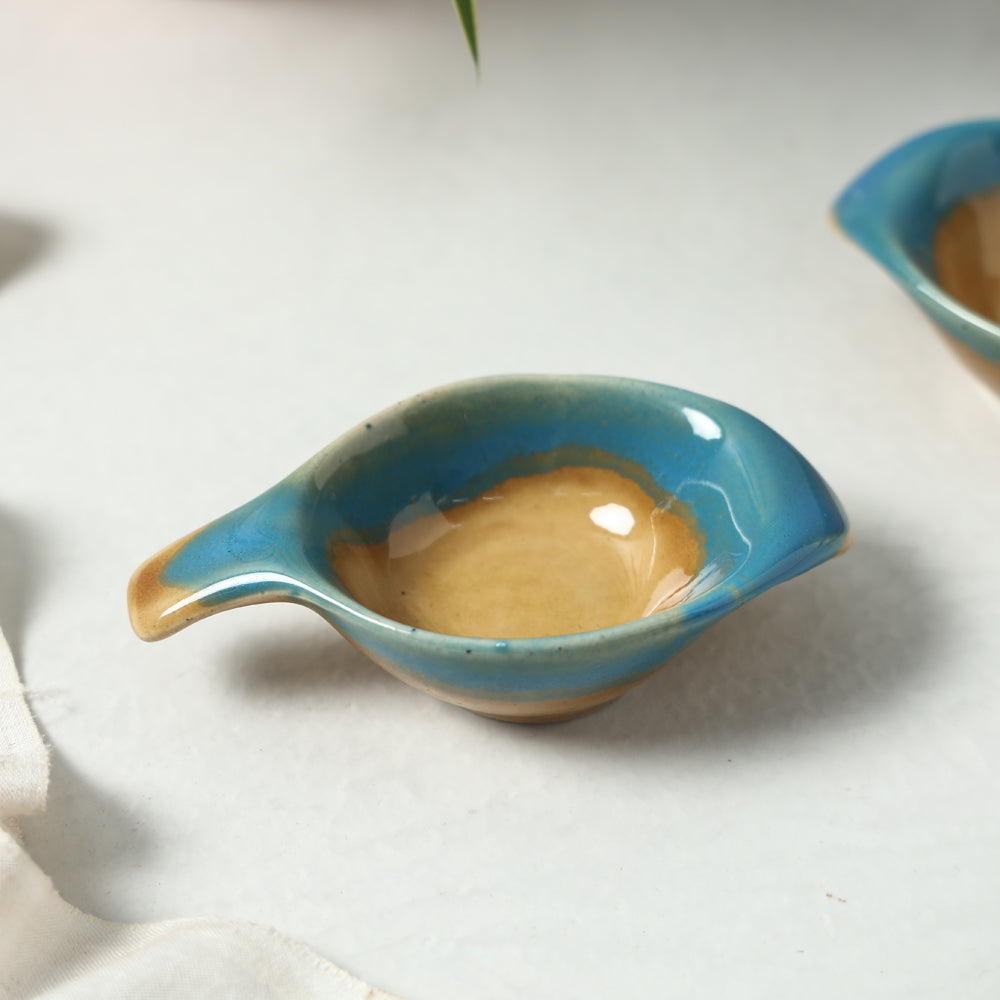  Blue Ceramic Dip Bowls 