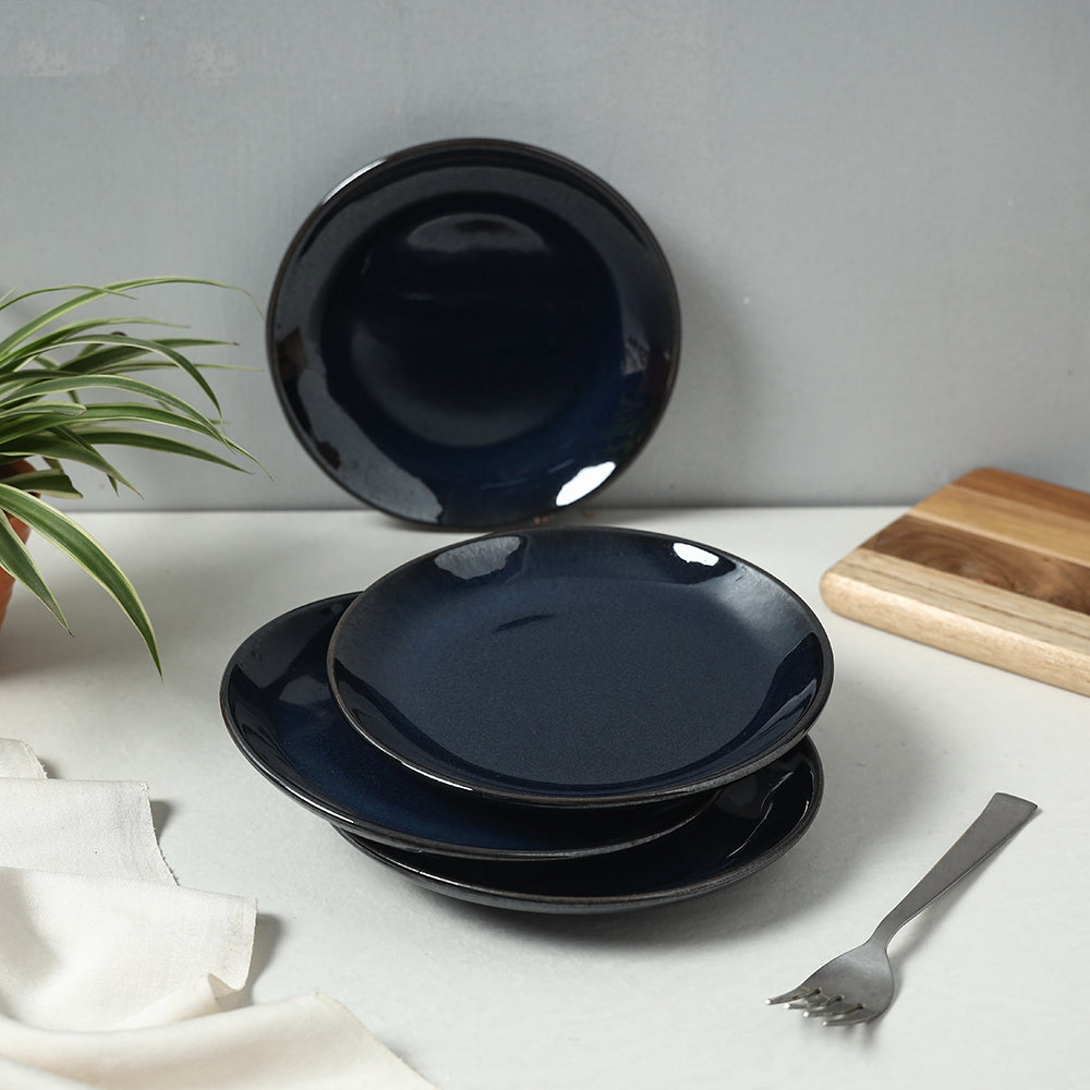  Ceramic Hand Glazed Plates (Set of 4)