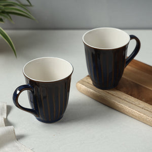  Blue Ceramic Mugs 