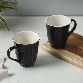  Blue Ceramic Mugs 