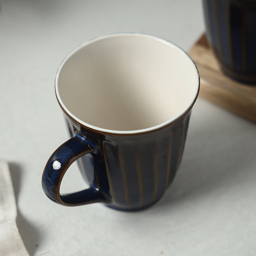  Blue Ceramic Mugs 