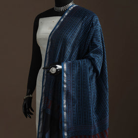 Chanderi silk bagh natural dyed dupatta with zari border 18