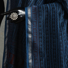 Chanderi silk bagh natural dyed dupatta with zari border 18