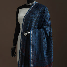 Chanderi silk bagh natural dyed dupatta with zari border 18