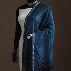 Chanderi silk bagh natural dyed dupatta with zari border 20