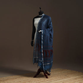 Chanderi silk bagh natural dyed dupatta with zari border 21