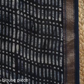 Chanderi silk hand batik saree 01 - handcrafted