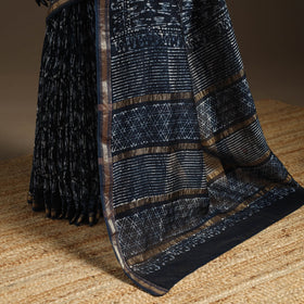 Chanderi silk hand batik saree 03 - handcrafted