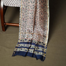 Chanderi silk hand block sanganeri print 3pc unstitched