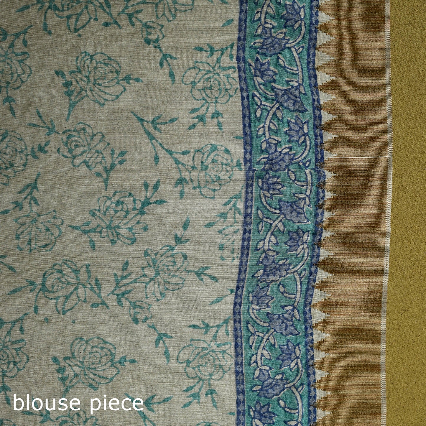 Chanderi silk hand sanganeri saree with ghicha border 26