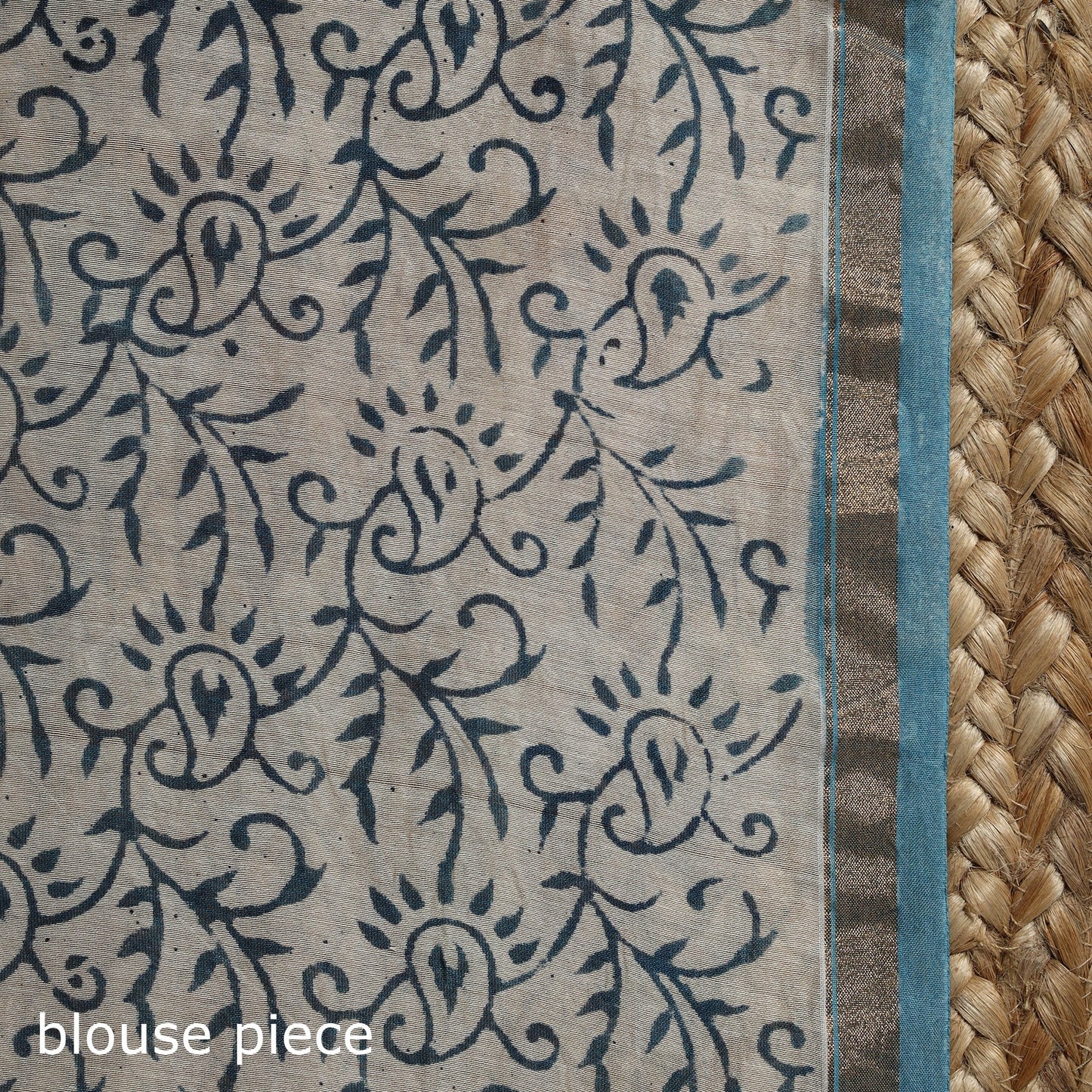 Chanderi silk hand sanganeri saree with zari border 02