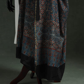 Blue - chanderi silk kutch hand block print natural dyed