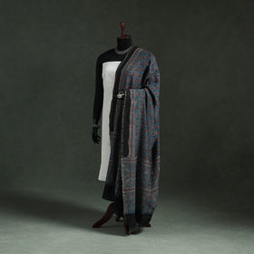 Blue - chanderi silk kutch hand block print natural dyed