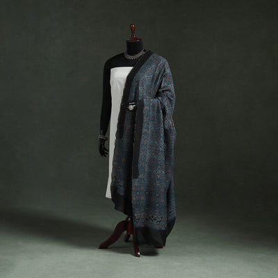 Chanderi silk kutch hand block print natural dyed handloom
