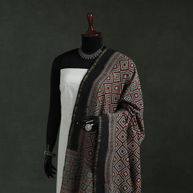 Blue - chanderi silk kutch hand block print natural dyed