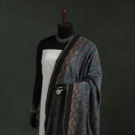 Blue - chanderi silk kutch hand block print natural dyed