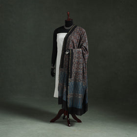 Blue - chanderi silk kutch hand block print natural dyed
