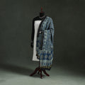 Blue - chanderi silk kutch hand block print natural dyed