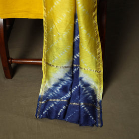 Chanderi silk shibori tie-dye 3pc unstitched dress material