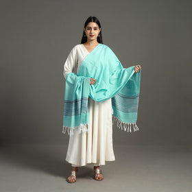 Blue - chendamangalam kuriappilly cotton handloom dupatta