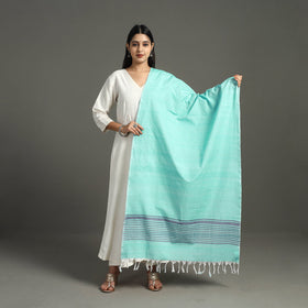 Blue - chendamangalam kuriappilly cotton handloom dupatta