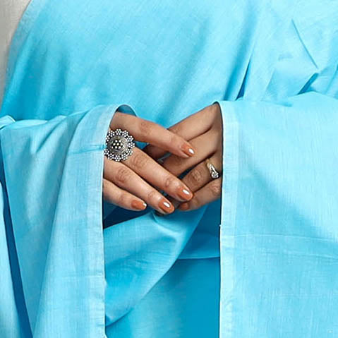 Blue - chendamangalam kuriappilly cotton handloom dupatta