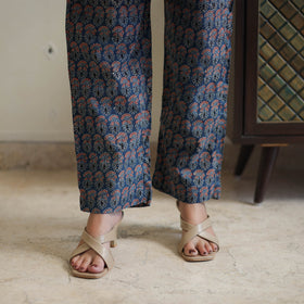 Buy Blue Cotton Ajrakh Block Print Night Suit Set