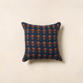 Blue - cotton akola cushion cover 41 - handcrafted