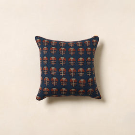 Blue - cotton akola cushion cover 41 - handcrafted