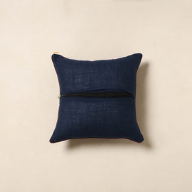 Blue - cotton akola cushion cover 41 - handcrafted