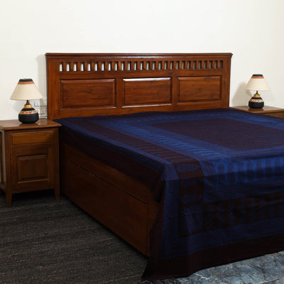 Blue - cotton bagh double bed sheet (108 x 90 in) 27