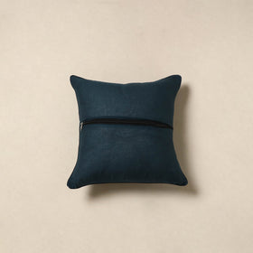 Blue - cotton bagru cushion cover 36 - handcrafted
