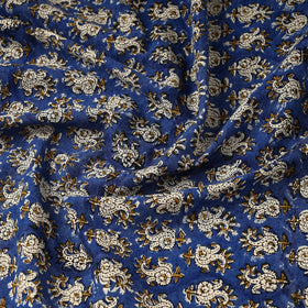  Blue Block Print Cotton Bagru Fabric