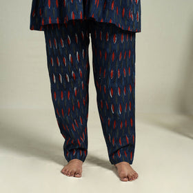  Blue Block Print Cotton Bagru Night Suit Set