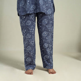 Buy Blue Block Print Cotton Bagru Night Suit Set