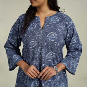 Buy Blue Block Print Cotton Bagru Night Suit Set