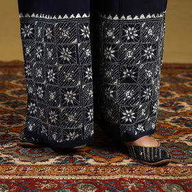 Buy Cotton Bengal Kantha Hand Embroidery Palazzo