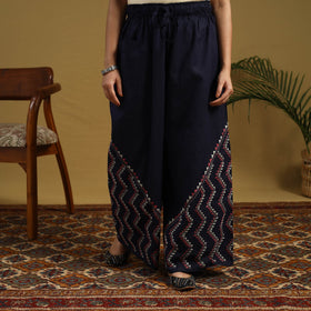 Buy Cotton Bengal Kantha Hand Embroidery Palazzo